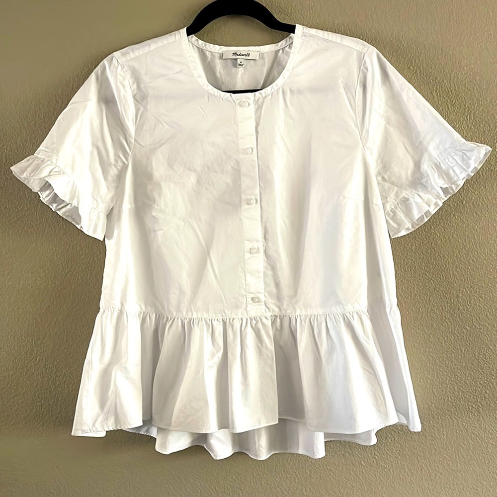 Madewell Ruffle Sleeve Top